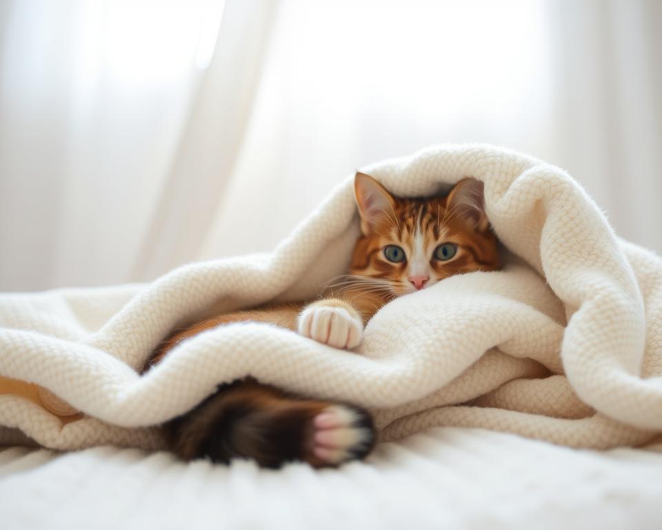 kot-chowa-sie-pod-koc-zima kot chowa się pod koc zimą