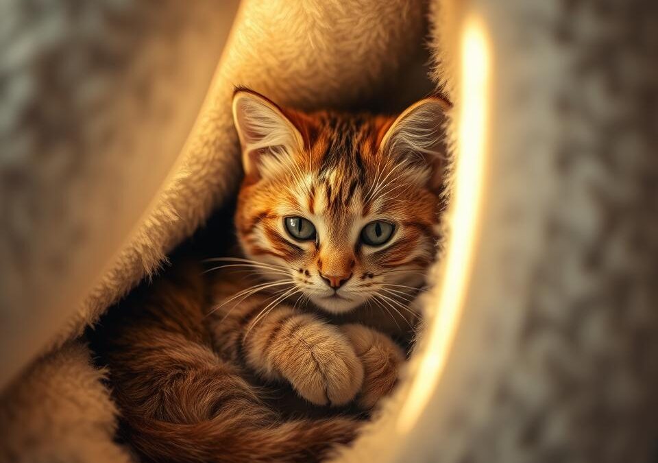 Dlaczego kot chowa się w chłodne dni?