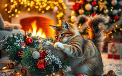 Zimowe zagrożenia w świątecznych dekoracjach dla kotów