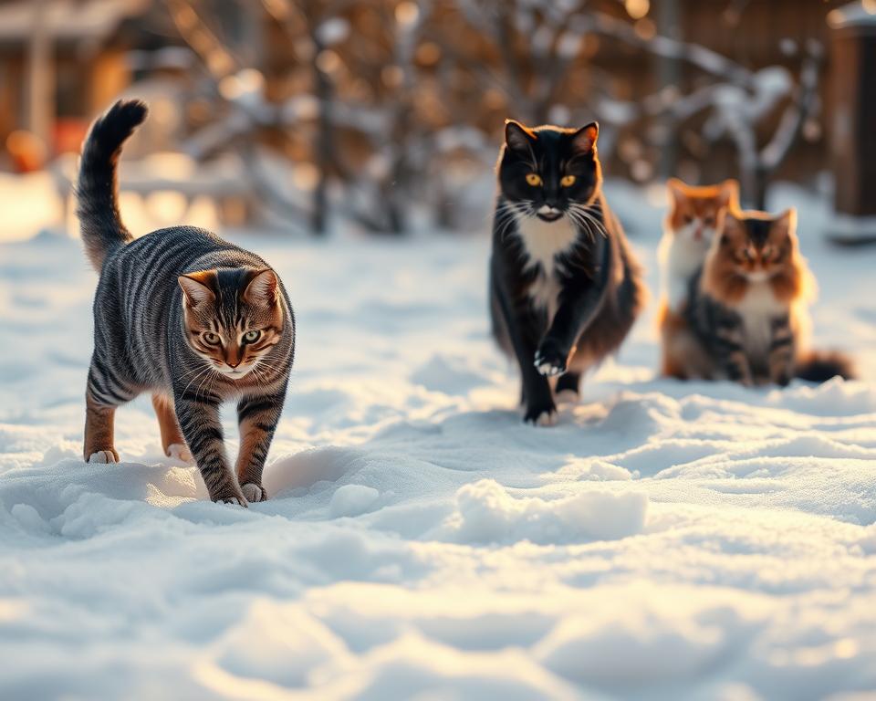 kot i śnieg – zimowe doświadczenie