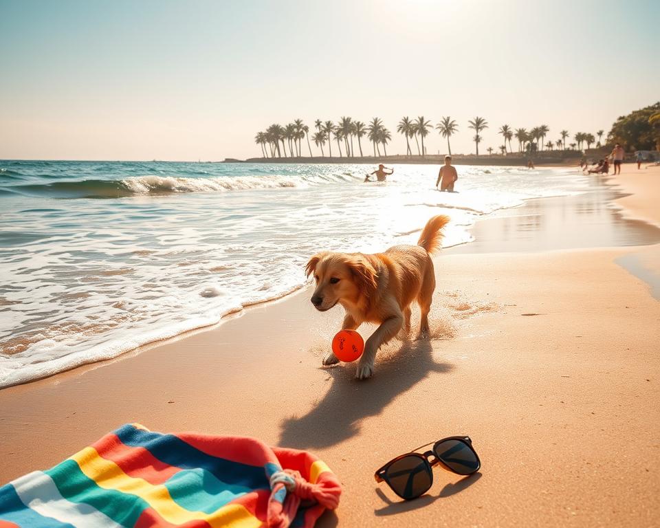 letnie plażowanie z psem
