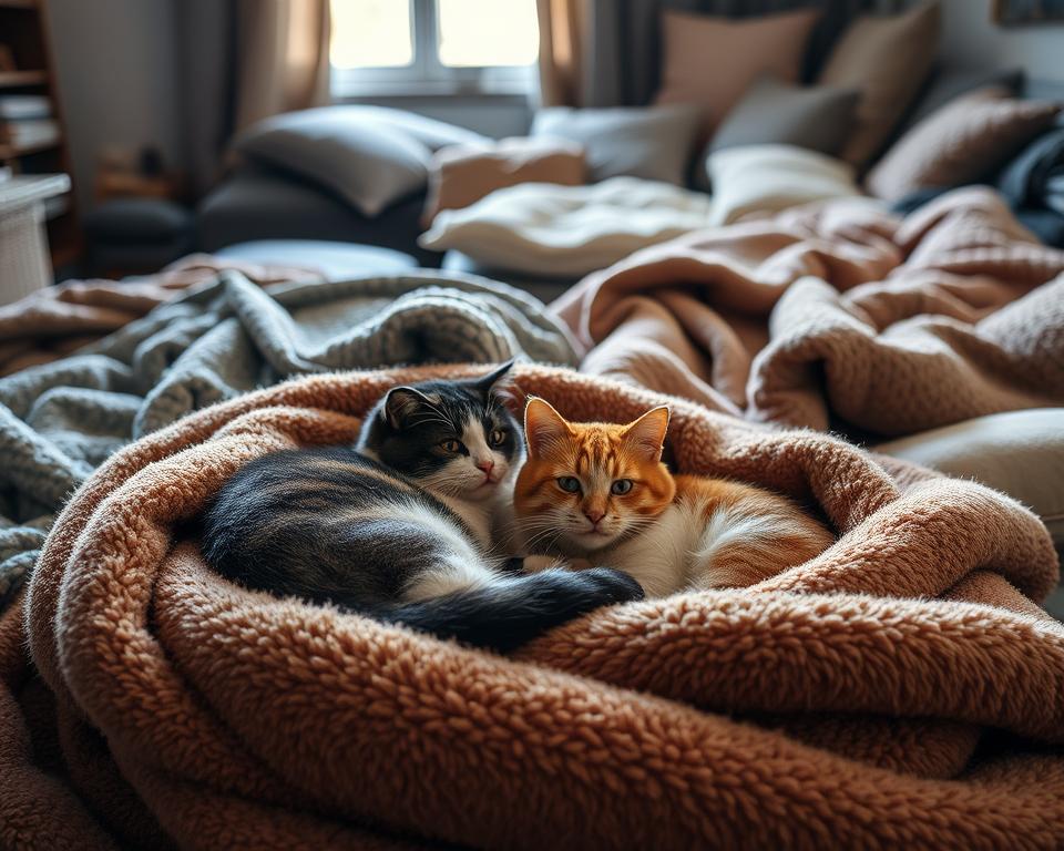 material-koca-dla-kota-zima materiał koca dla kota zimą