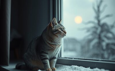 Blog o kotach 17 Kot i brak zimowego słońca