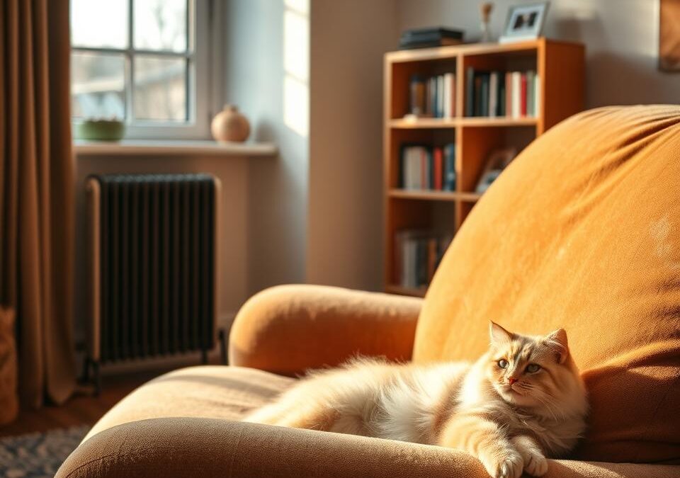 Jak ogrzać mieszkanie, gdy mieszka w nim kot?