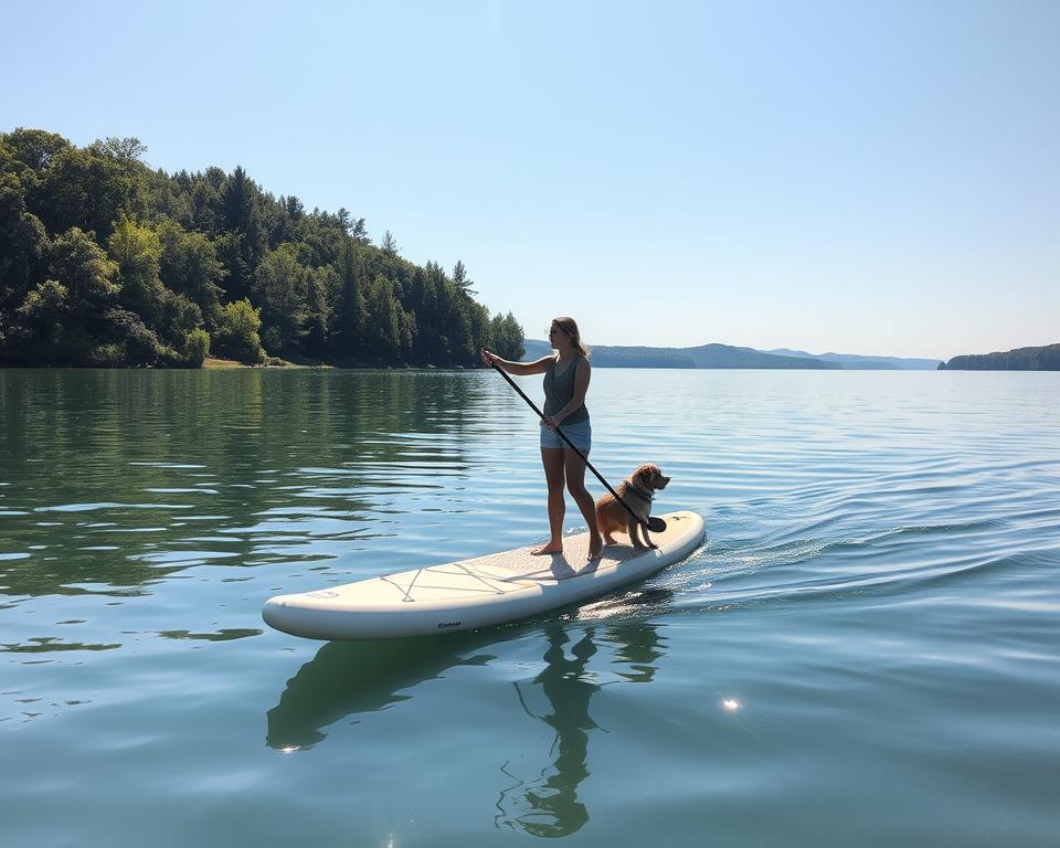 paddleboard-z-psem paddleboard z psem