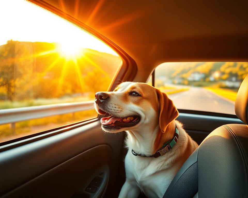 podróż psa samochodem