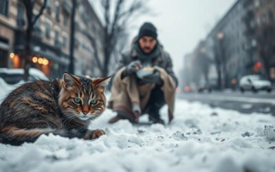 Jak pomóc bezdomnemu kotu w mrozie?