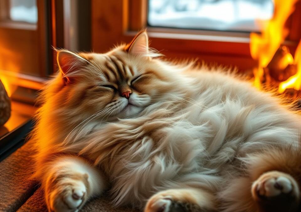 Dlaczego kot przybiera na wadze zimą?
