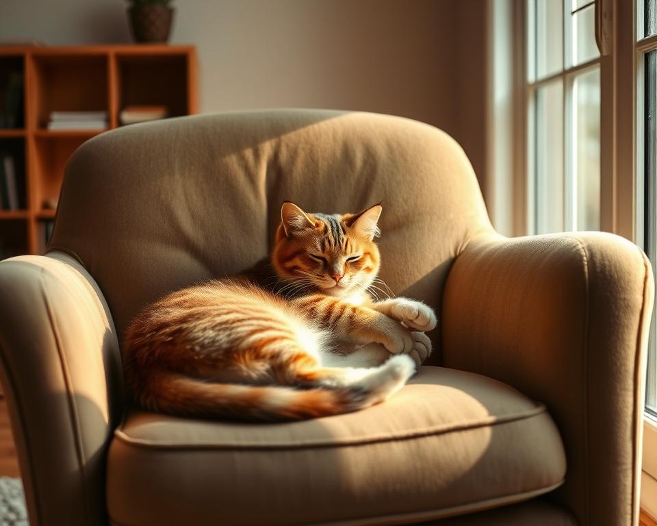 przytulne zachowania kota