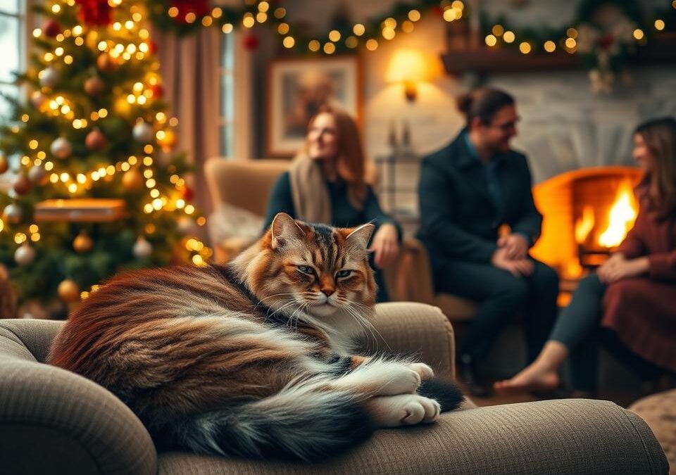 Kot i świąteczni goście – jak zredukować stres