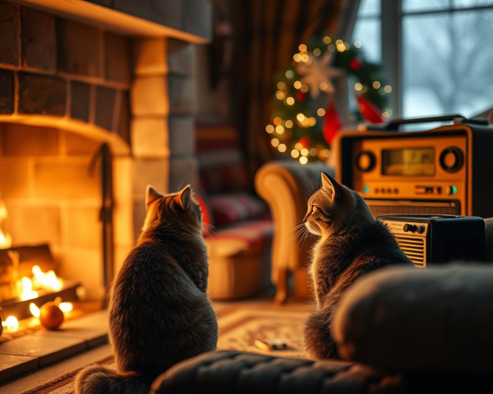 swiateczna-muzyka-a-kot-zima świąteczna muzyka a kot zimą