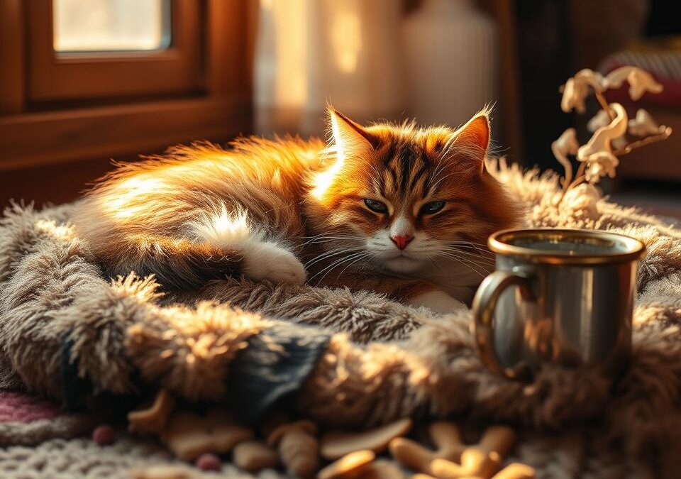 Kot i dywan – zimowe przytulanie czy stres?