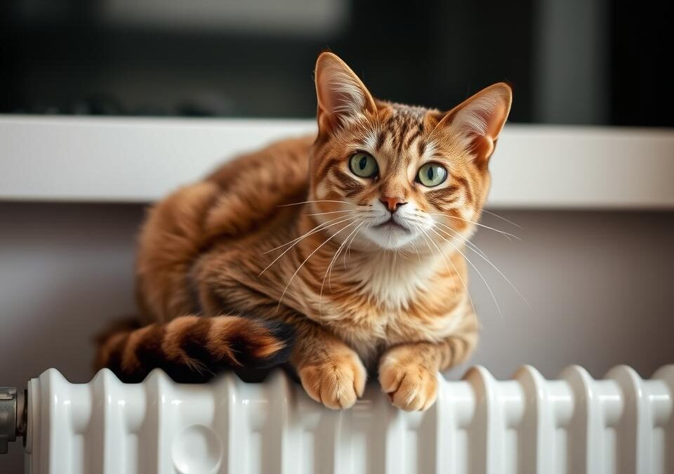 Kot śpiący na kaloryferze – normalne czy niepokojące?