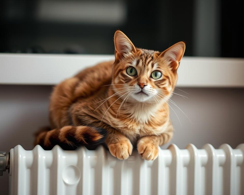 uzywanie-grzejnika-przez-kota-zima używanie grzejnika przez kota zimą