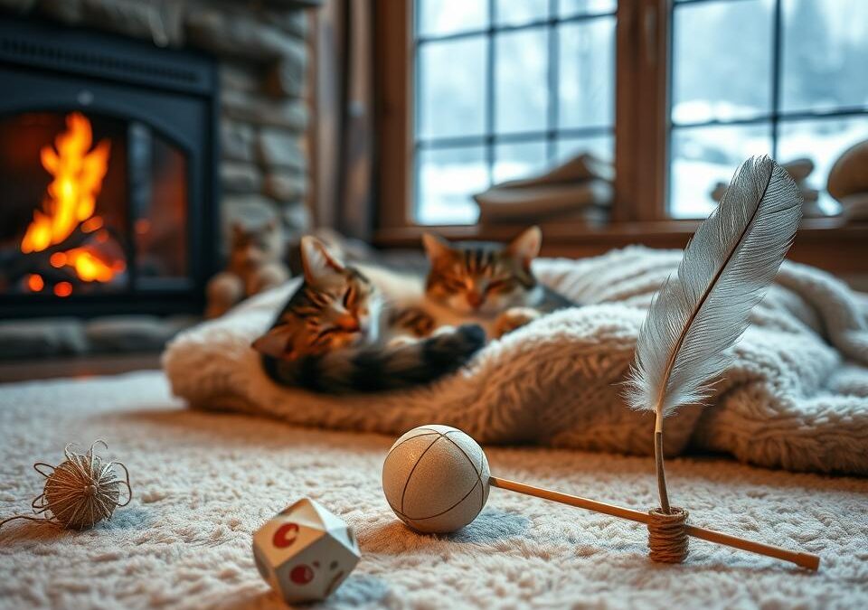 Najlepsze zimowe zabawki dla kotów