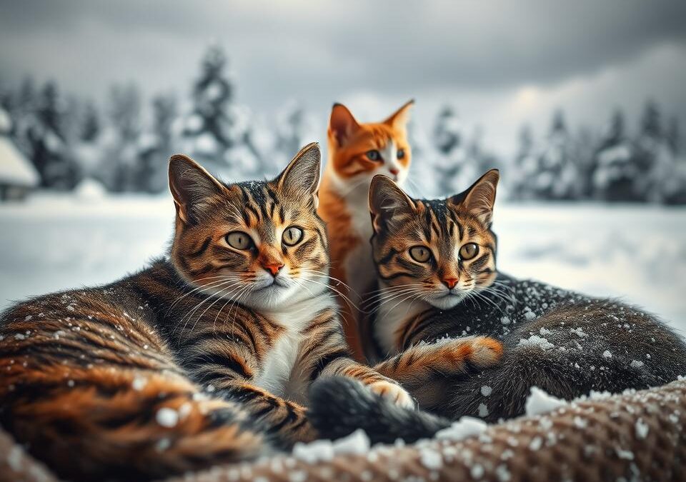 Zachowanie kotów podczas zimowej burzy