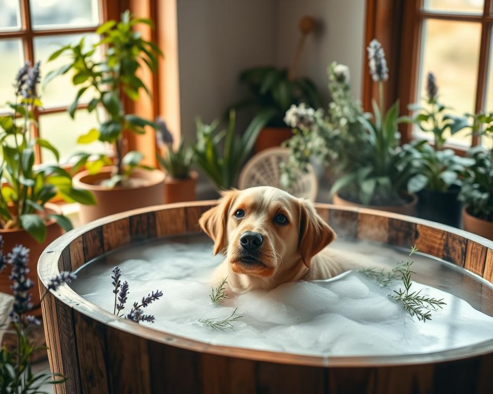 ziołowe kąpiele dla psa