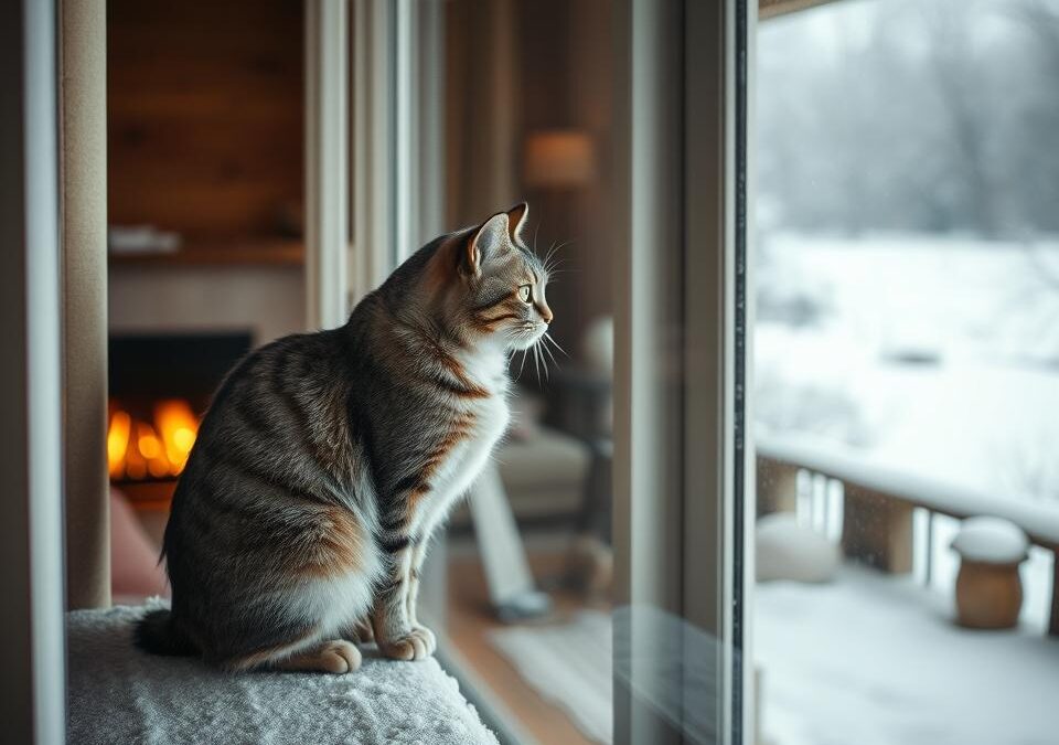Kot zimą w domu czy na dworze?