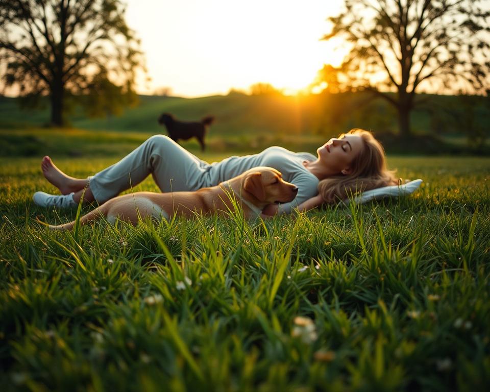 bezczynne spędzanie czasu z psem
