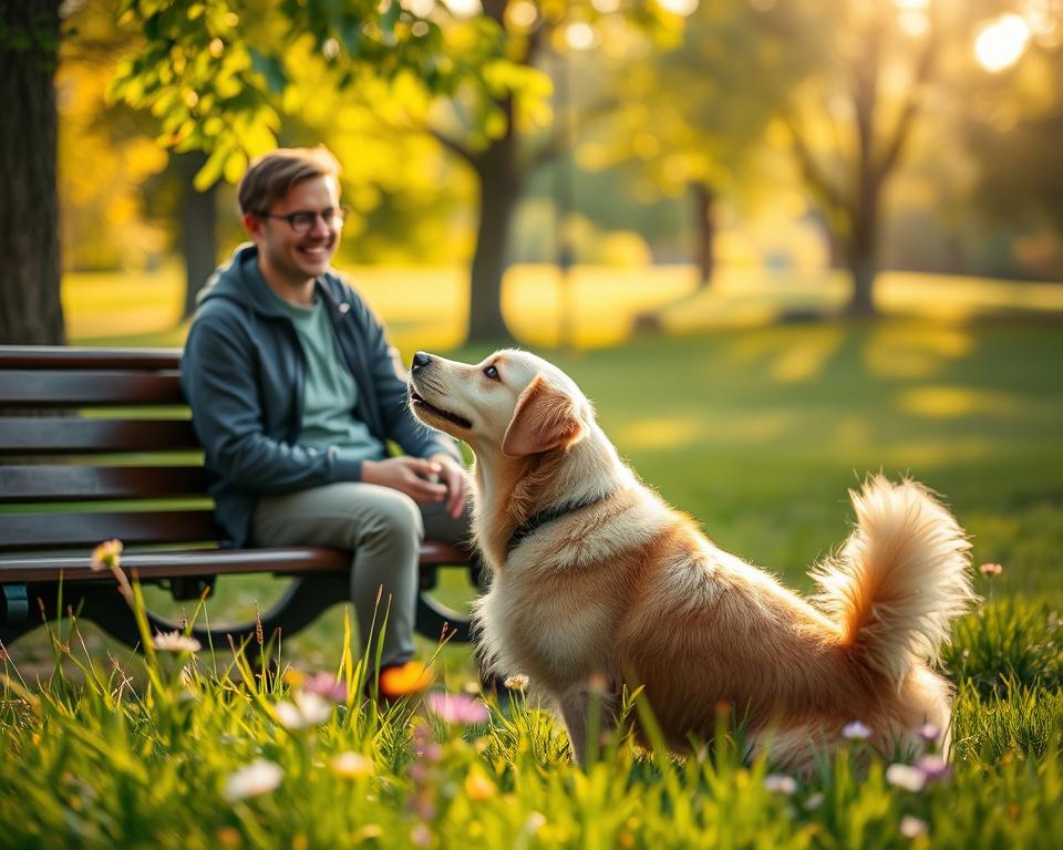 bycie obecnym z psem