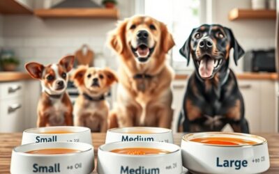 Magazyn Internetowy 17 Dawkowanie oleju z łososia Twinky dla różnych wielkości psów