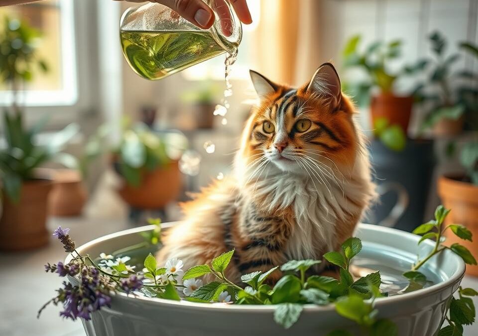 Kąpiel kota z użyciem ziół – Wszystko, co musisz o tym wiedzieć!
