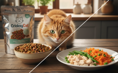 Pełnoporcjowa karma CricksyCat vs łączona dieta domowa