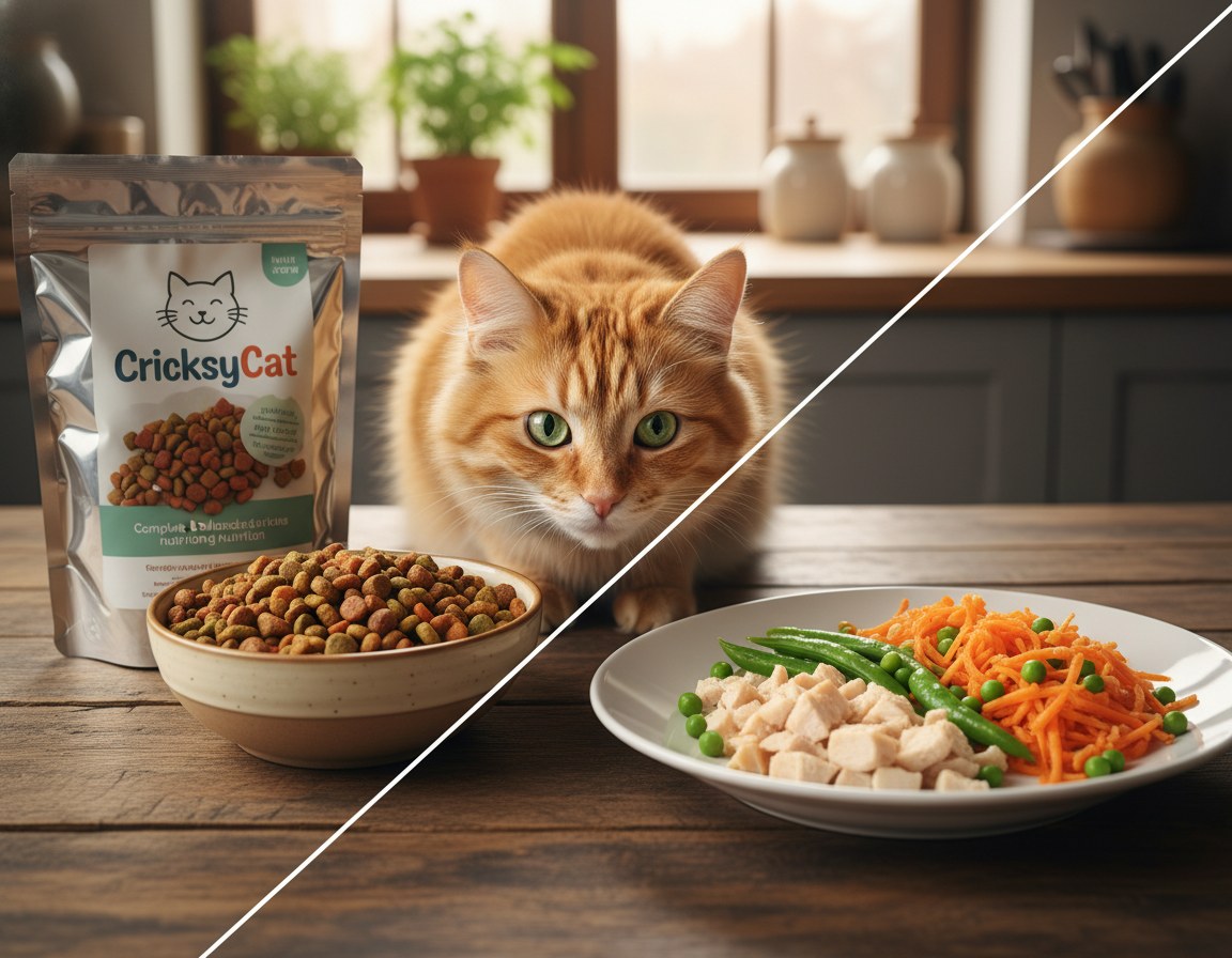 karma CricksyCat vs domowe jedzenie