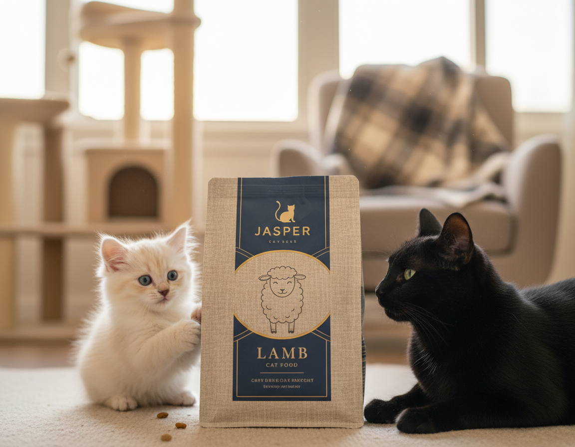 Jagnięca karma Jasper dla małych i dużych kotów – link do sklepu