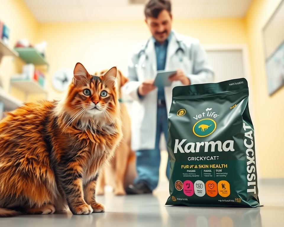 Karma CricksyCat wspierająca sierść i skórę vs Vet Life