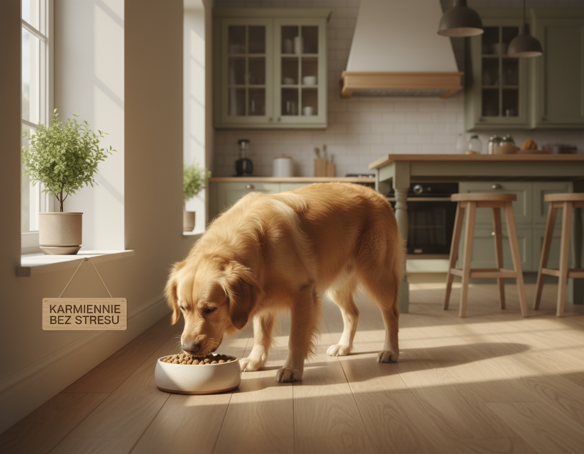 Nie przeszkadzajmy psu podczas jedzenia – karmienie bez stresu