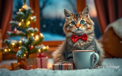 Blog o kotach 23 Kartka świąteczna z kotem – kreatywne pomysły