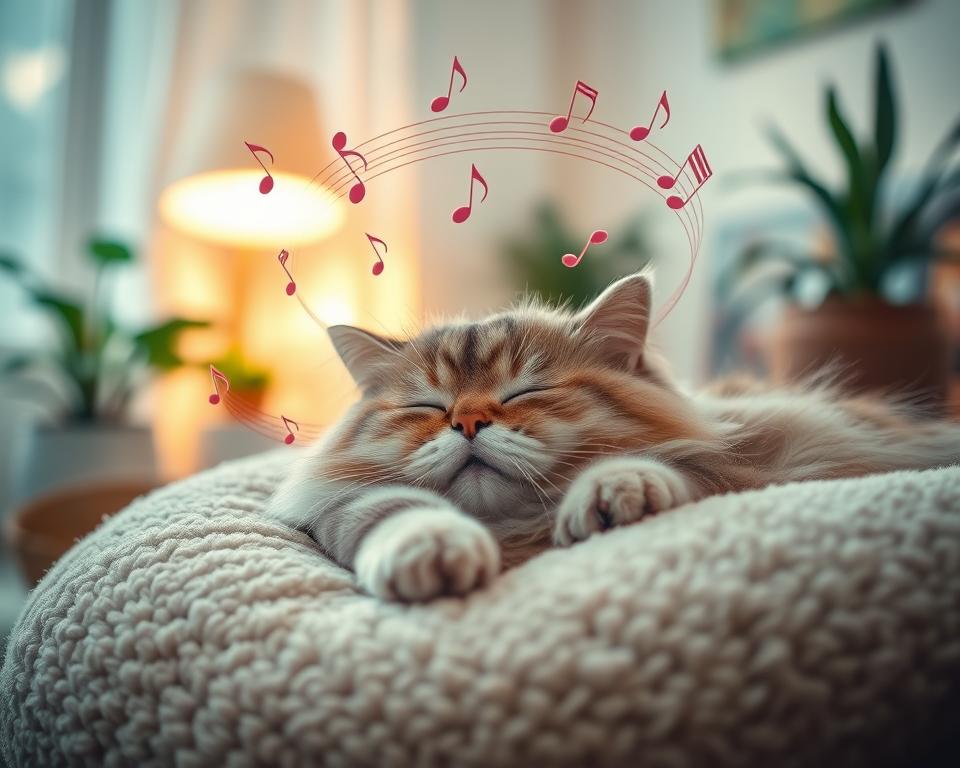 melodie wspomagające sen kota