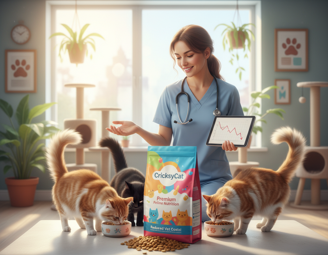 niższe koszty weterynaryjne po karmie CricksyCat