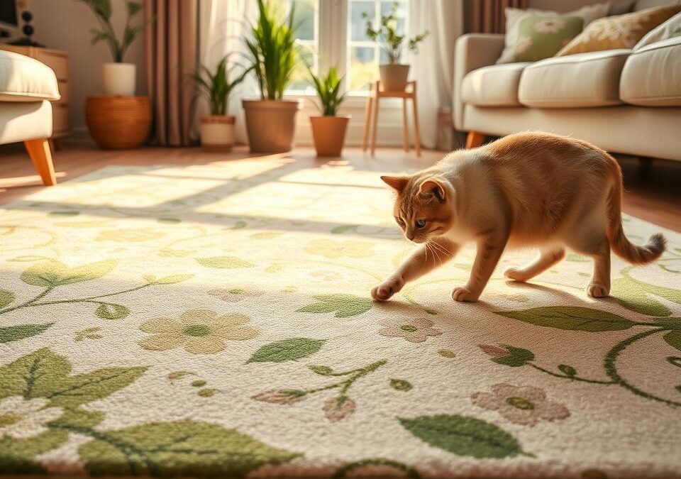 Kot i nowy wiosenny dywan – na co zwrócić uwagę?