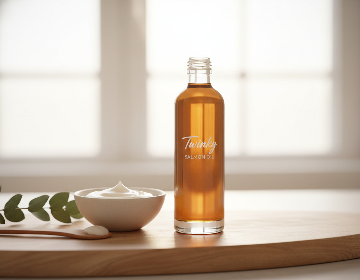 olej z łososia Twinky na podrażnienia skóry