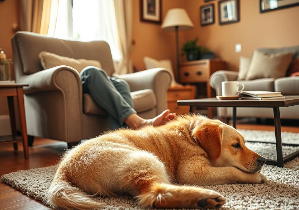 Bliskość, która daje szczęście – dlaczego Twój pies lubi leżeć przy Twoich nogach?