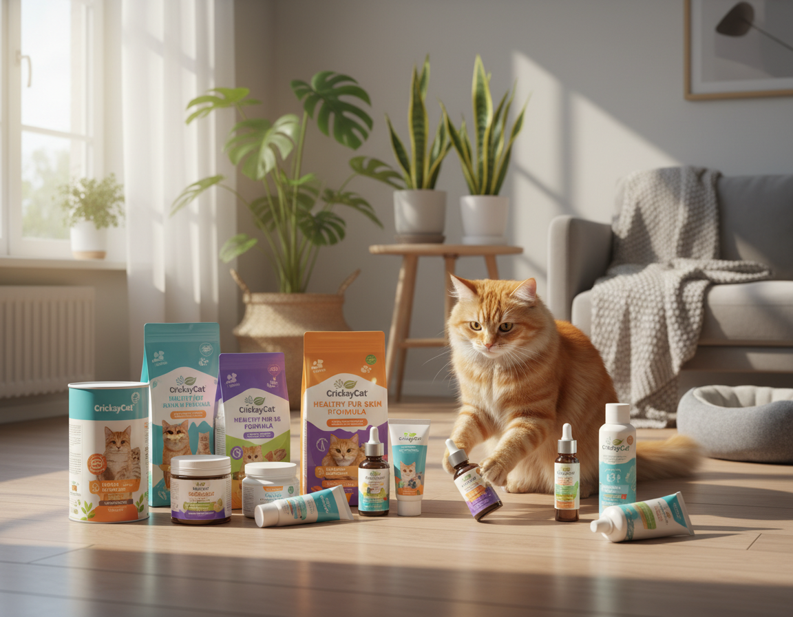 Najpopularniejsze produkty CricksyCat wspierające skórę i sierść kotów