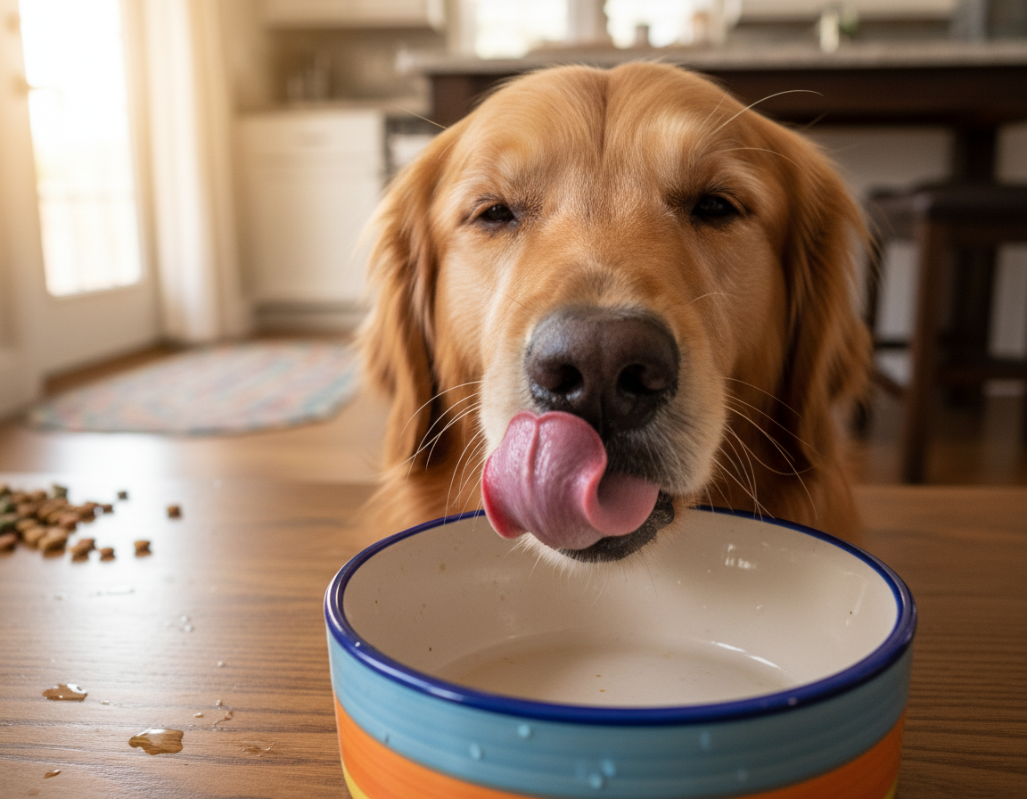 przyczyny wylizywania miski