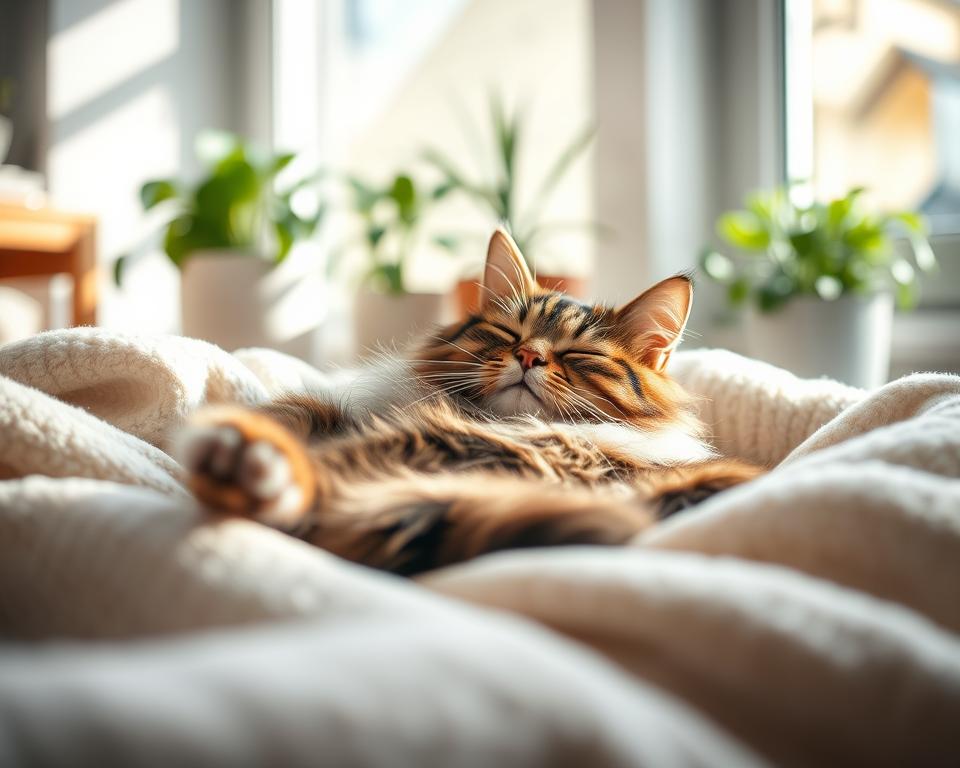 redukcja hałasu poprzez relaksację kota