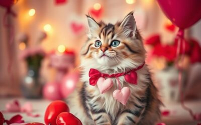 Walentynkowa sesja zdjęciowa z kotem – romantyzm na czterech łapach