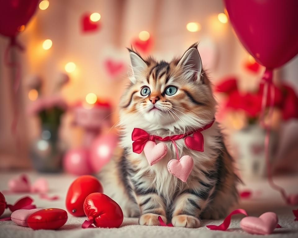 romantyczna sesja zdjęciowa kota