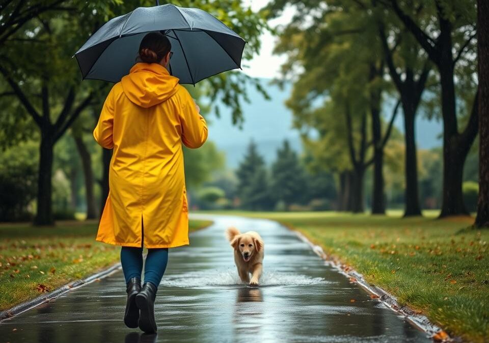 Spacer z psem w deszczu – Wszystko, co musisz o tym wiedzieć!