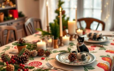 Blog o kotach 16 Bezpieczne dla kota świąteczne dekoracje stołu