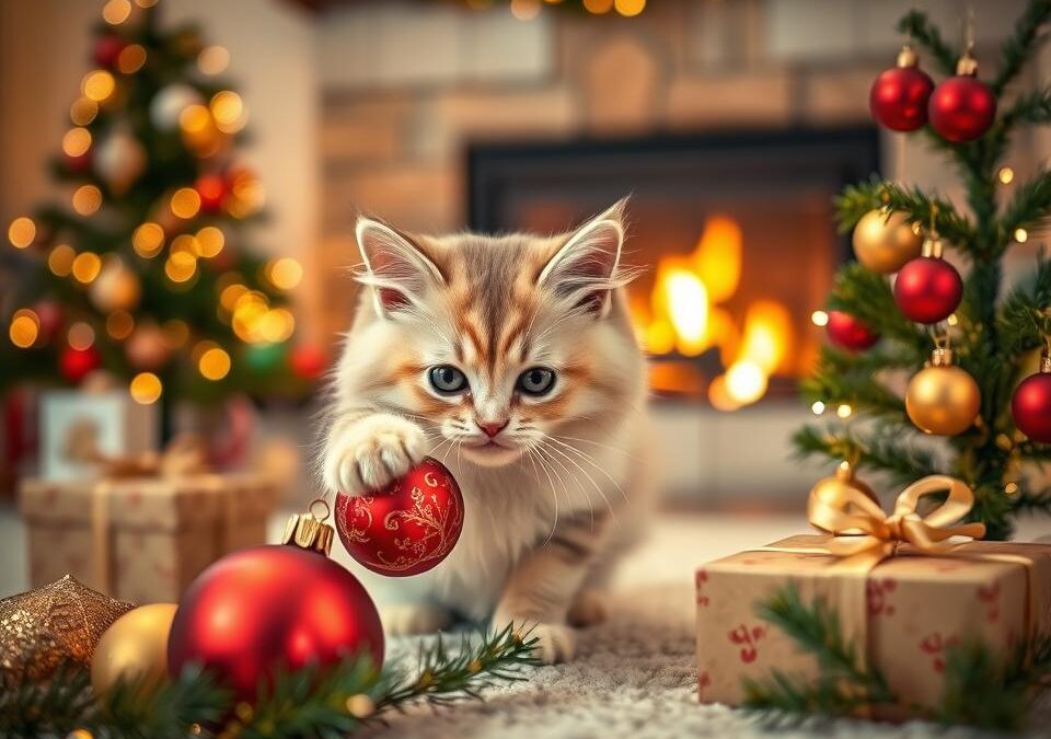 Świąteczna sesja zdjęciowa z kotem – jak uzyskać idealne ujęcie