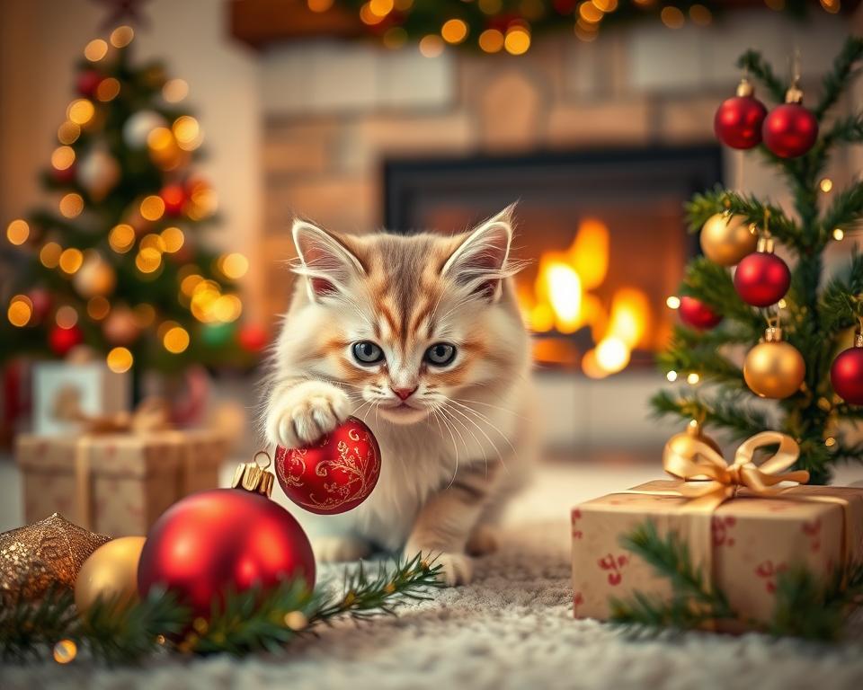 świąteczna sesja zdjęciowa kota