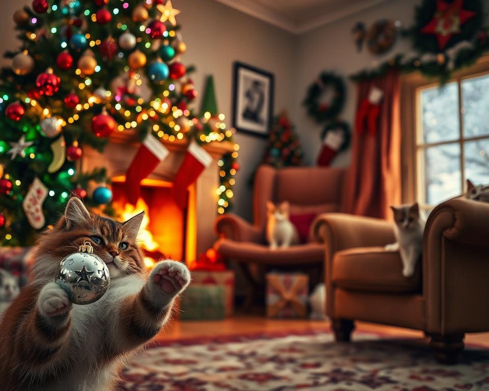 swiateczne-dekorowanie-domu-a-kot świąteczne dekorowanie domu a kot