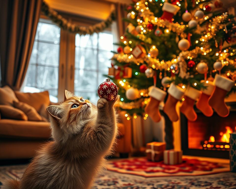 świąteczne wspomnienia z kotem