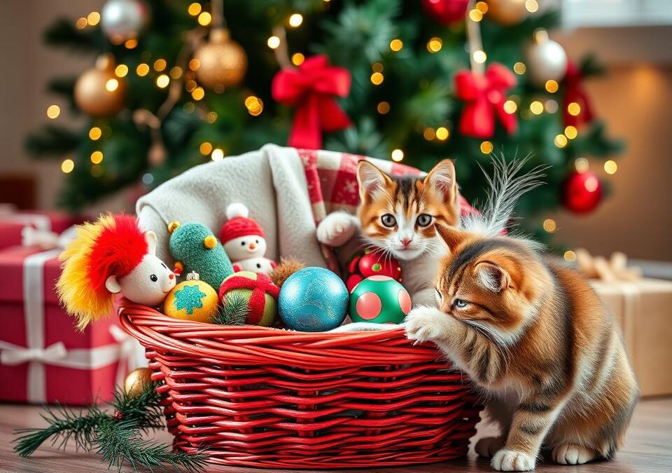 Świąteczny zestaw prezentowy dla kota – co powinno się w nim znaleźć?