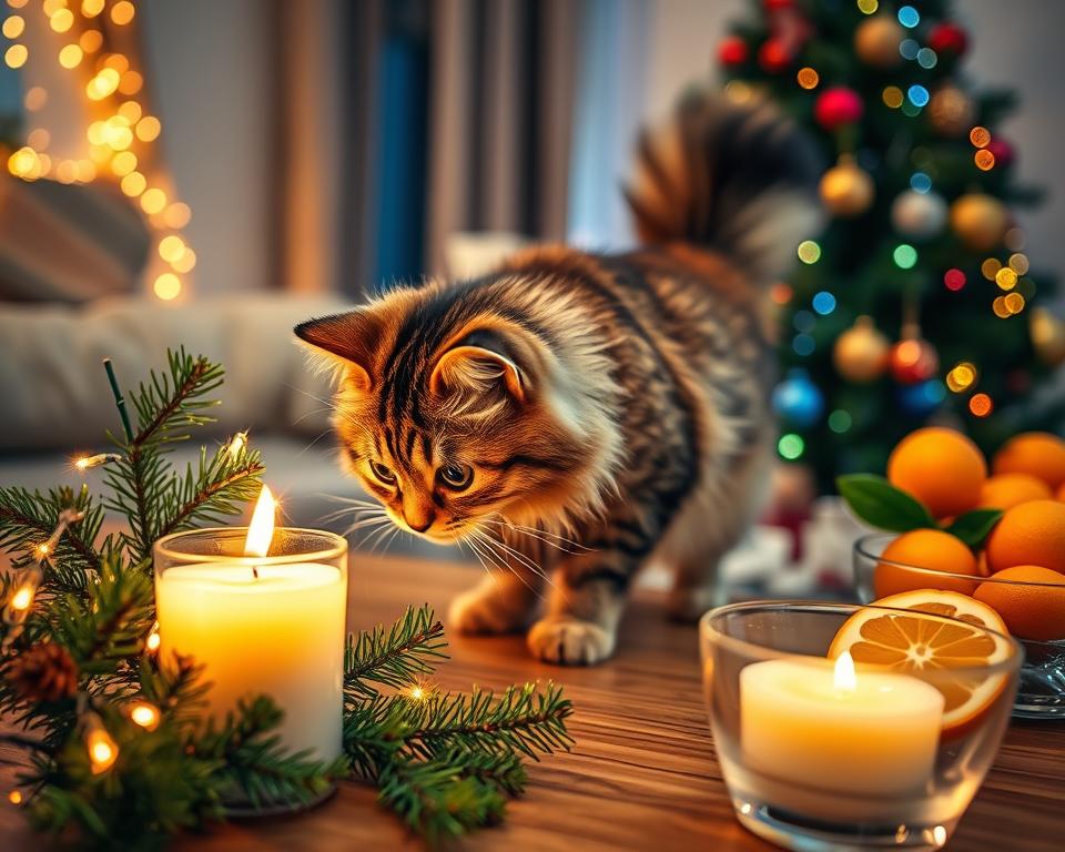 świąteczny zapach a kot